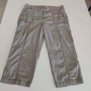 dip Beige Crop Cargo Pants with Pocket Details